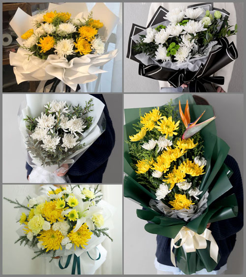 山西朔州应县白马石乡兑九坪村白事花束代送